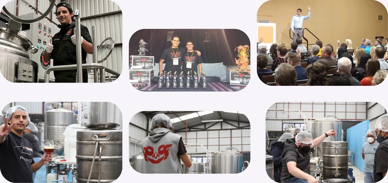 Foambyte platform interface showing recipe creation and brewing analytics