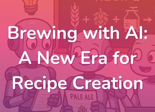 AI recipe creation concept banner for craft beer formulations